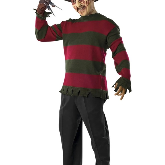 Freddy Krueger Distressed Sweater & Mask Costume, A Nightmare on Elm Str… - Picture 5 of 15